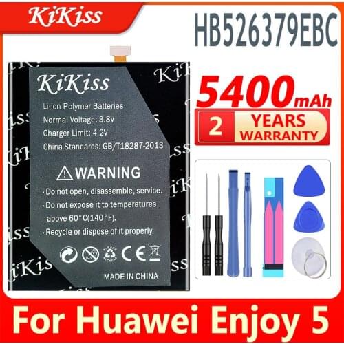100% Original kikiss 5400mAh Top HB526379EBC Battery for Huawei Honor 4C Pro / Y6 PRO Enjoy 5 TIT-AL00 CL10 Phone Battery