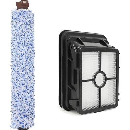 2PCS/Lot Wood Floors Roller Brush & HEPA Filter for Bissell Crosswave 1785 Series Vacuum Cleaner Parts # 1608022 & 1608684
