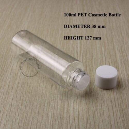 100g PET Transparent Cream Bottle Plastic Lotion Bottle Cosmetic Packaging Makeup Container White Cap 50PCS