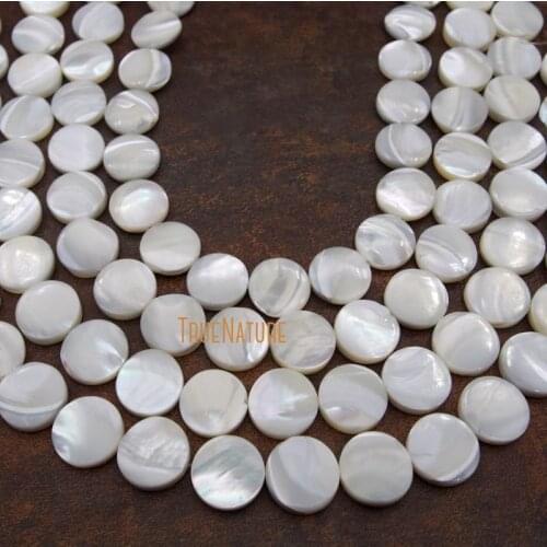 Free Shipping White Shell Round Loose Beads Column Shell Full Strands In 15mm BE5534