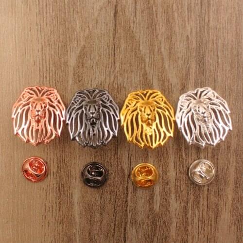 Mdogm 2020 Lion Animal Brooches And Pins Coat Suit Metal Small Father Collar Badges Gift For Female Male Men Cute Super