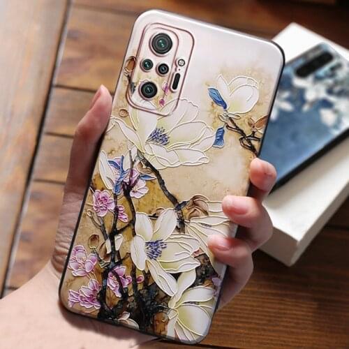 For Xiomi Xiaomi Redmi Note 10 9 Pro Max 9S 10S 9T Case For Redmi Note 10Pro Note10S Note10 Pro Max 4G Flowers Phone Cases Cover