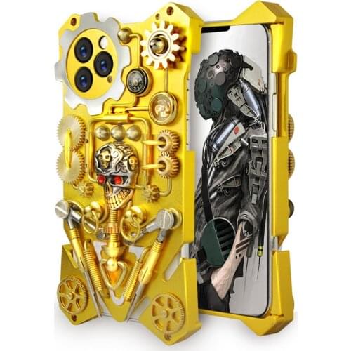 Zimon Case For Iphone 11 Pro Max Shockproof Full Metal Mechanical Gear Armor Cases For Iphone 11 Pro Xr Xs Max 8 7 Plus Coque