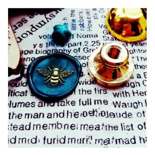 Retro Wood Handle Sealing Wax Stamp Bee Owl Animal Series Wax Seal Stamps Decorative Greeting Wedding Invitation Sealing Stamps