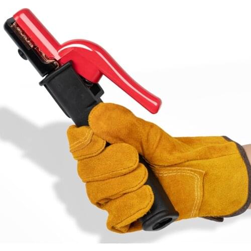 800AMP Welding Electrode Holder Clamp with Soft Ergonomic Handle, Heavy Duty Copper Electrode Holder for Arc MMA Welder