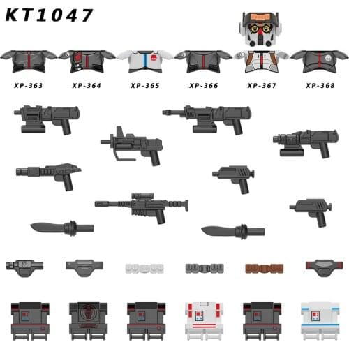 KT1047 Movie Series Characters Action Figure Model Helmet Weapon Building Blocks Creative MOC Bricks Toys For Children Gift