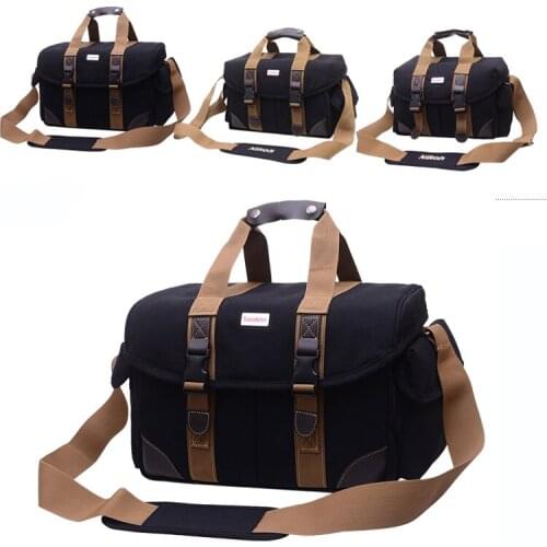 Canvas DSLR Camera DV Bag Shoulder Messenger Bags for Nikon Canon Sony Lens Case Tool case