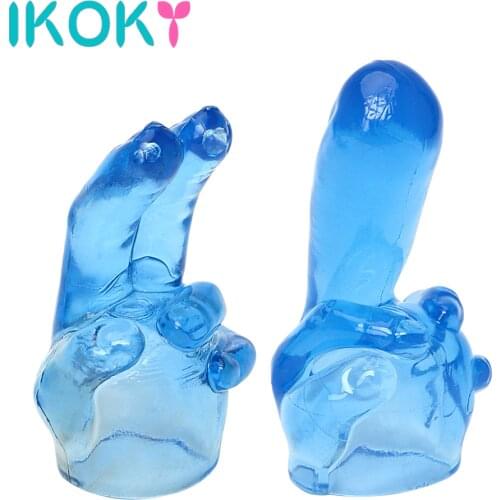 IKOKY AV Rod Head Cap Clitoris Stimulation Vibrator Accessories Adult Sex Toys for Women G-spot Stimulate Magic Wand Attachment