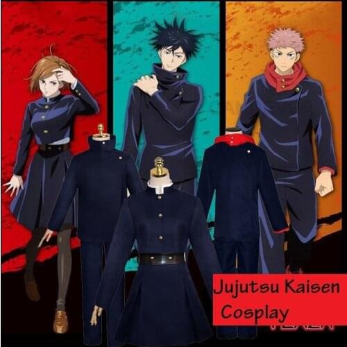 Japanese Anime Jujutsu Kaisen Yuji Itadori Uniform Kugisaki Nobara Dress Gojo Satoru Fushiguro Megumi Cosplay Costume