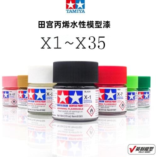 10ml Tamiya Water-Based Propylene Oil Paint X1-X35 Colors Painting For Assembly Model