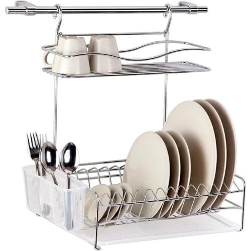 Metal Kitchen Countertop Break Pipe Asma Drainer, Teknotel Cross Bench Dish Rack Dish Basket Plate-rack Cup