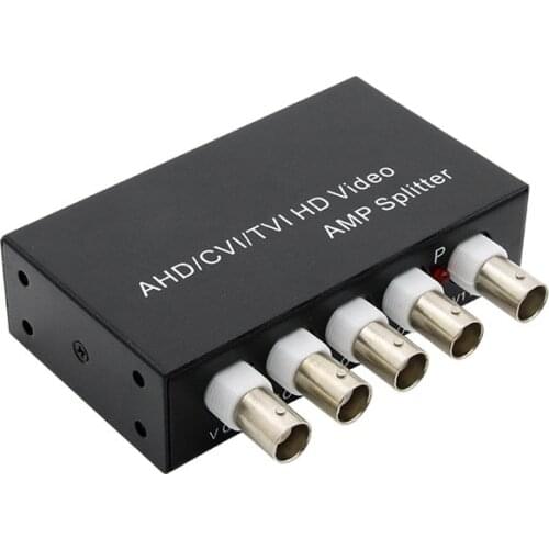 Mini 1 In 4 Out 5MP 4MP 3MP 2MP AHD CVI TVI CVBS BNC Video Distributor AMP Splitter for Coaxial Analog HD CCTV Security Camera