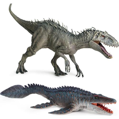 Simulation Model Savage Jurassic Indominus Rex Mosasaurus Action Figures Tyrannosauru Dinossauro World Animal Model Kid Toy Gift