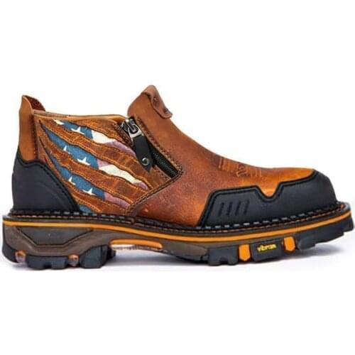 Men PU Leather New Handmade Zipper Boots Classic Boots Ankle Men Boots Casual Fashion Winter Combat Boots