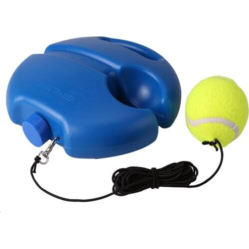 Wholesale high quality Plastic circular base rebound solo tennis trainer set with rope for beginner