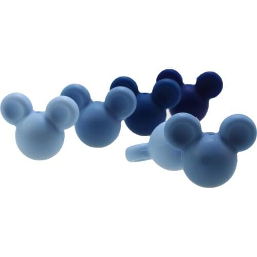 NEW DIY Necklace Food Grade Chew Silicone Beads Mickey Silicone loose bead Safe Food Grade Chewing silicone beads