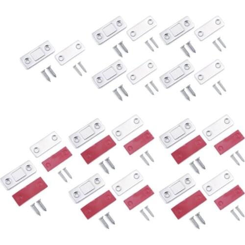 5 Set Stainless Steel Magnetic Door Catch Heavy Duty Magnet Latch Cabinet Catch