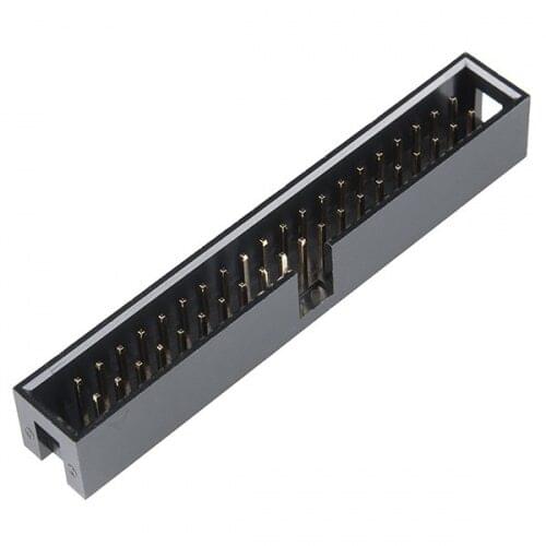 10 Pcs Box header IDC Socket 2.54mm 2x20 Pin 40 P straight Male square pin 0.64mm 2 rows space 2.54 Through hole DIP type