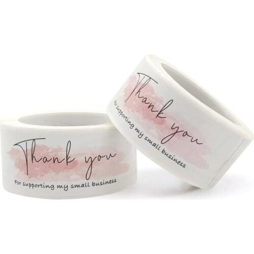 Pink Gift Sealing Stickers “Thank You For Your Order” Adhesive Labels Baking Package Decoration Labels Stationery Stickers