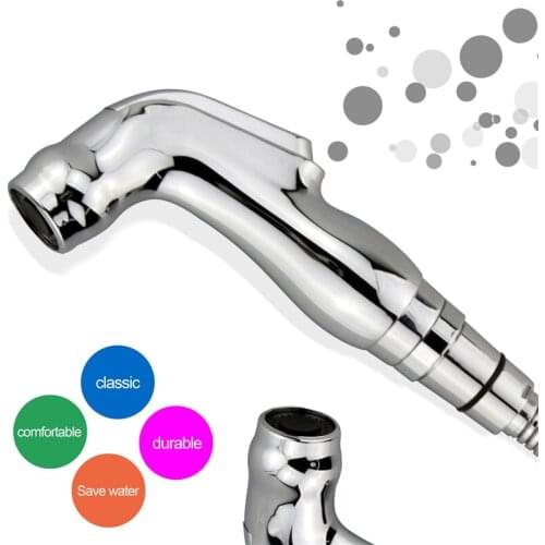 Handheld Chrome ABS Toilet Shattaf Single Way Bathroom Bidet Faucet Sprayer Pet Shower Head hsg0005