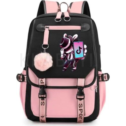 TIK TOK New Backpack Character Backpack Men Women Travel Laptop Teens School Bags Girls Boys Mochilas Birthday Gift