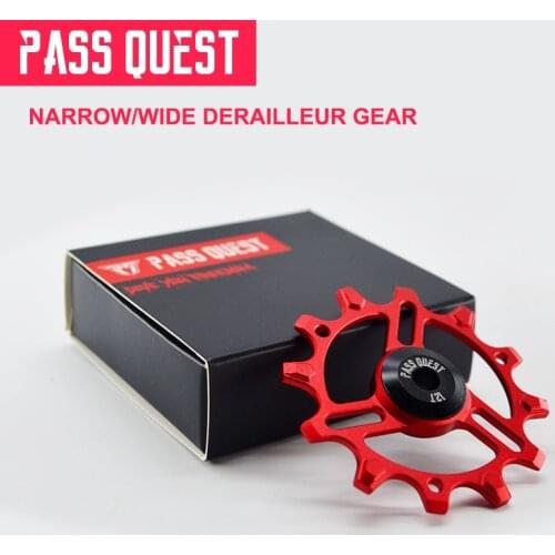 PASSQUEST 12T 14T MTB Bike Bearing Jockey Wheels Mountain Aluminum Bicycle Rear Derailleur Pulleys For9-12 Speed