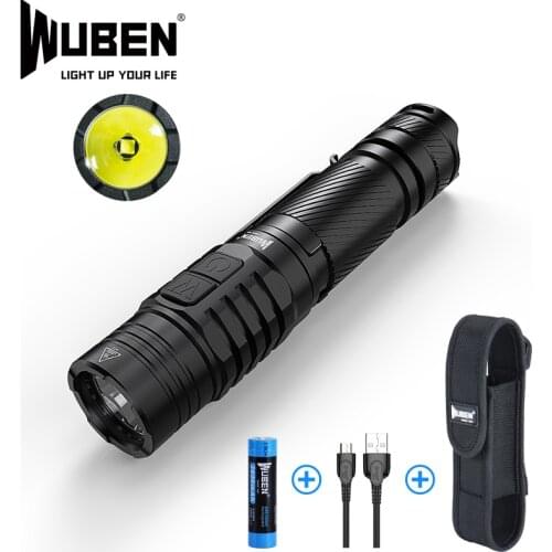 WUBEN TO40R Tactical LED Flashlight 1200 Lumens USB Rechargeable IPX8 Waterproof with 18650 Li-Battery