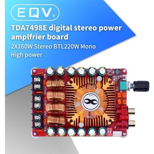 Freeshipping TDA7498E 2 X 160W BTL220W mono power digital stereo amplifier AMP board Dual Channel Audio