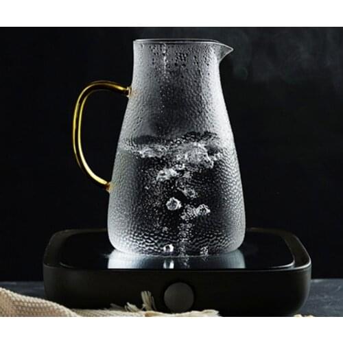 1L/2L Clear Transparent Borosilicate Glass Mug Teapot Heat-Resistant Clear Tea Pot Flower Tea Set Puer Kettle Office Home Tool