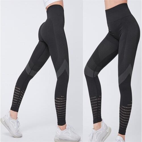 Women Fitness High Waist Push Up Patchwork Hollow Out Spandex Leggin Femme Leggings Seamless High Impact Padded Bar Vest Tanks
