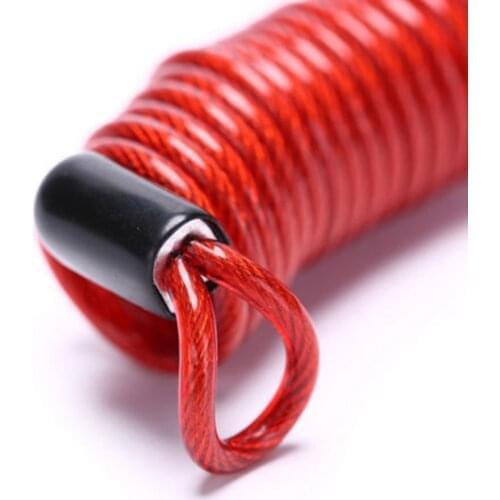 1Pc 1M/1.5M/2.5M Bike Spring Cable Lock Anti-Theft Rope Alarm Disc Lock Bicycle Security Reminder Motorcycle Theft Protection