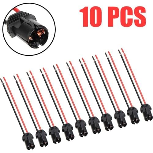 10pcs 12V T10 W5W 147 501 Car Instrument Light Socket Connector Soft Rubber Wire Harness Auto Light Holder Base