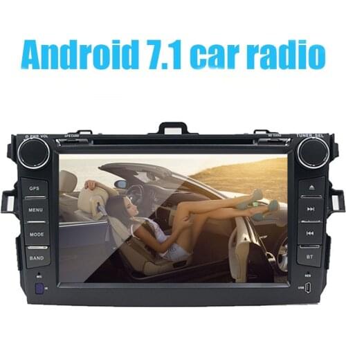 2 din Android 7.1 car dvd player gps for Toyota Corolla 2007 2008 2009 2010 2011 in dash 2 din 1024*600 car radio gps video hea