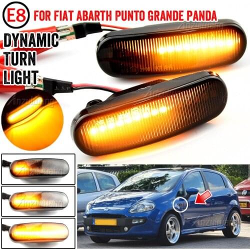 2Pcs For Fiat Panda 169 Grande Punto Inkl. Evo Doblo Fiorino Linea Idea Dynamic LED Side Marker Light Repeater Lamp