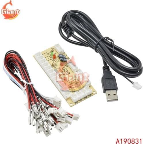 2pcs 2 Pin DIY Zero Delay Arcade USB Arcade Joystick Circuit Board Wiring USB Encoder PC to Joystick Fighting Games Replacement