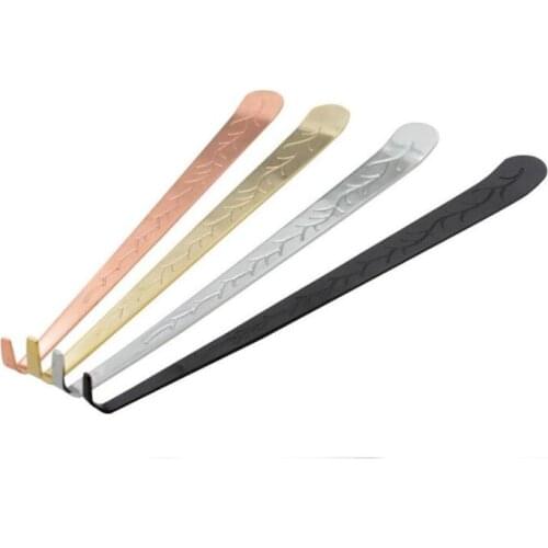 200pcs Candle Snuffer Tool Candle Extinguish Dipper Put Out Elegant Stainless Steel Hook Carved Patterns#8206