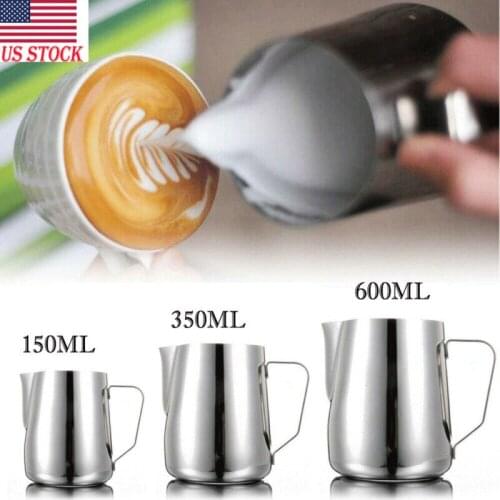 2022 Kitchen Coffee Tools New Hot Fashion 3 Sizes Stainless Steel Milk Craft Coffee Latte Frothing Art Jug Pitcher Mug Cup