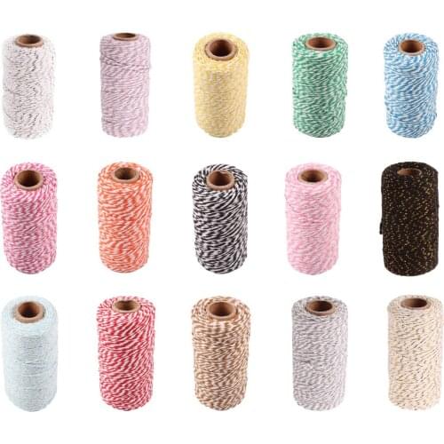 328 Feet Twine - Colored Cotton Crafts Christmas Holiday Twine for Home Party Decor DIY Crafts Supplies Gift Wrapping