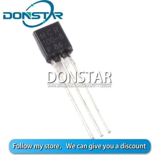 50PCS MCR100-8 TO92 MCR100 TO-92 100-8 Triode Transistor New