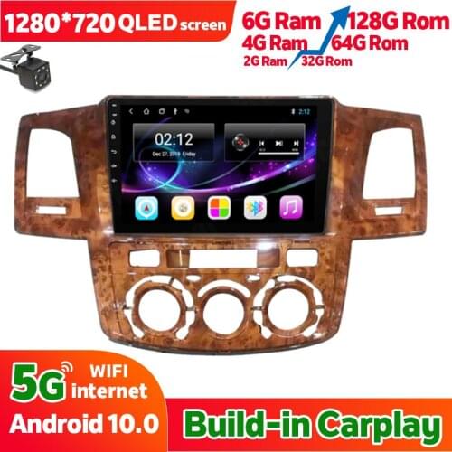 6GB Ram 128GB Rom Car Radio Stereo For Toyota Fortuner HILUX Revo Vigo GPS NAVIGATION Android 10 Multimedia Player Autoradio