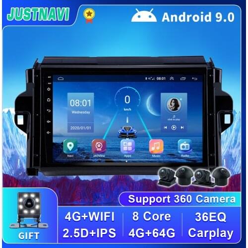 9" Android 9.0 Car Multimedia Video Player For Toyota-f Fortuner 2015-2018 Navigation 2 Din GPS Bluetooth WIFI SWC DSP Radio