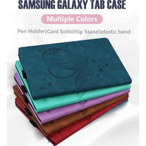 Samsung Galaxy Tab 8.0 T290 Case for Tab A7 Lite S7 Plus 10.4 T500 8.4 T225 11 T870 12.4 T970 2020 Hard Cover Case Card Slots