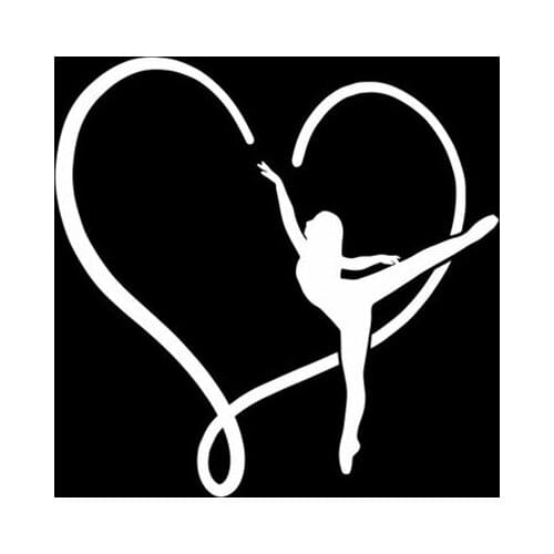 Black/Sliver Ballerina Sticker Window Decal Vinyl Art Pattern Art Car Body Stickers Waterproof S946