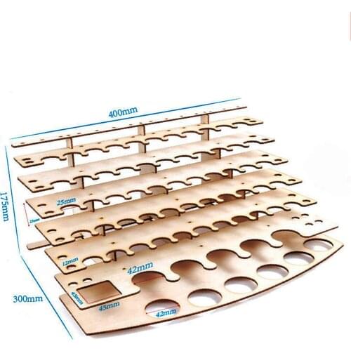 Wooden Paint Bottles Rack Modular Organizer Paint Brushes Holder Storage Tools Stand #3