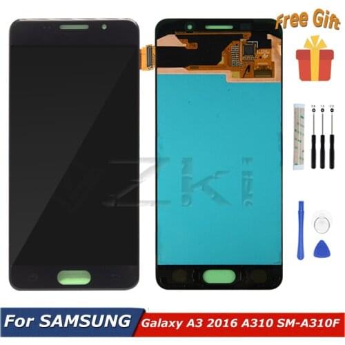SUPER AMOLED 4.7'' For SAMSUNG Galaxy A3 2016 LCD A310 A310F A3100 Display Touch Screen Digitizer Assembly With Repair Parts