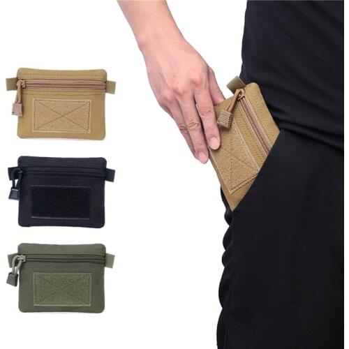 Outdoor EDC Molle Pouch Wallet Waterproof Portable Travel Zipper Waist Bag For Camping Hiking Mobile Phone Bag