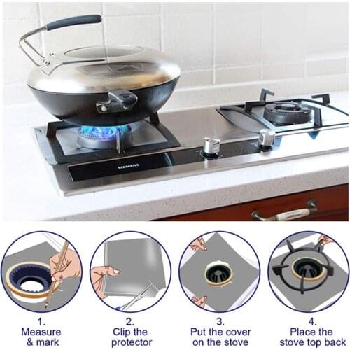 Dropship Gas Stove Protectors Reusable Gas Stove Burner Covers Kitchen Mat Gas Stove Stovetop Protector Cleaning Pad Liner Cover