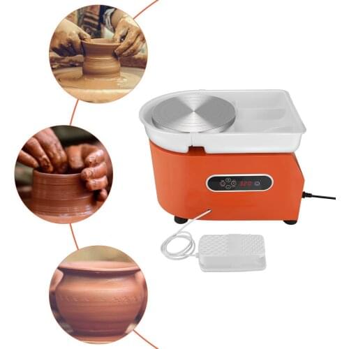 LCD Electric Potter Wheel Machine 25cm 35W DIY Ceramic Work Ceramics Clay Rotating Carving Kit Tools Pottery Wheels Handmade New