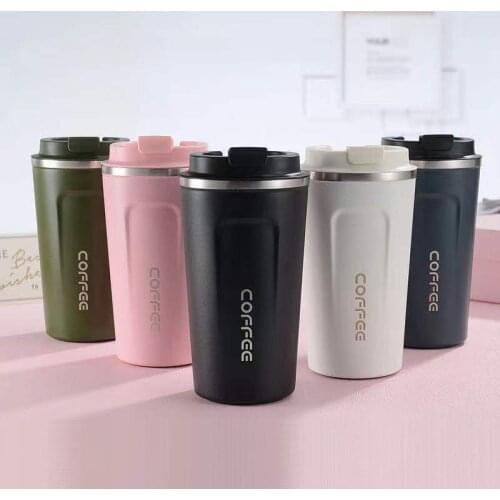 380ML/510ML leak-proof double wall insulated 304 stainless steel coffee flask auto car travel vacuum coffee thermos coffee flask