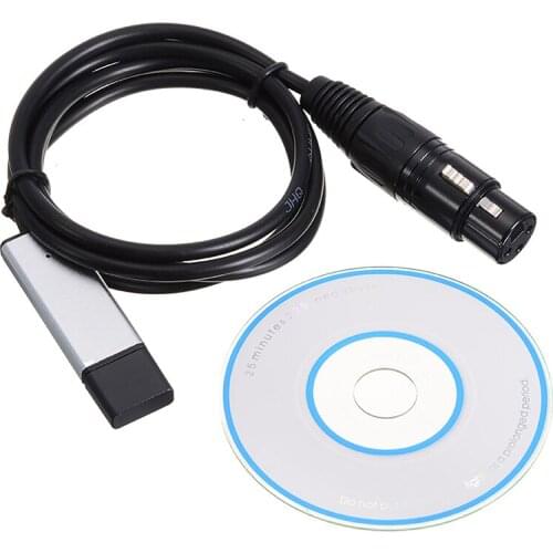 USB to DMX Interface Adapter Cable 106cm Length Stage-Lighting PC DMX512 Controller Dimmer USB to DMX Signal Conversion